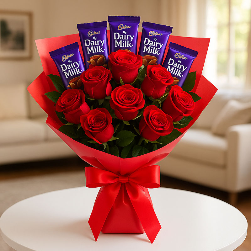 Buy / Send Chocolate Rose Bouquet Online India | OyeGifts