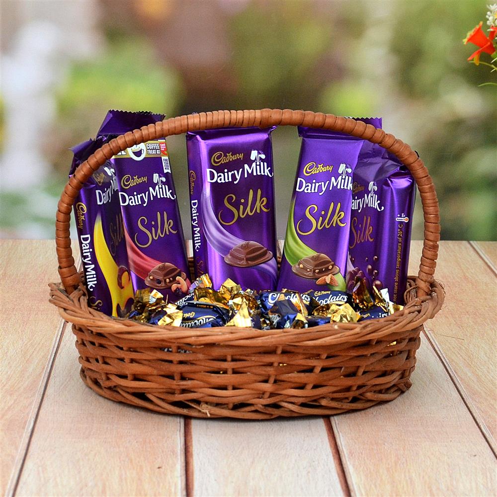 Buy or Order Silk with Choclairs Hamper Online