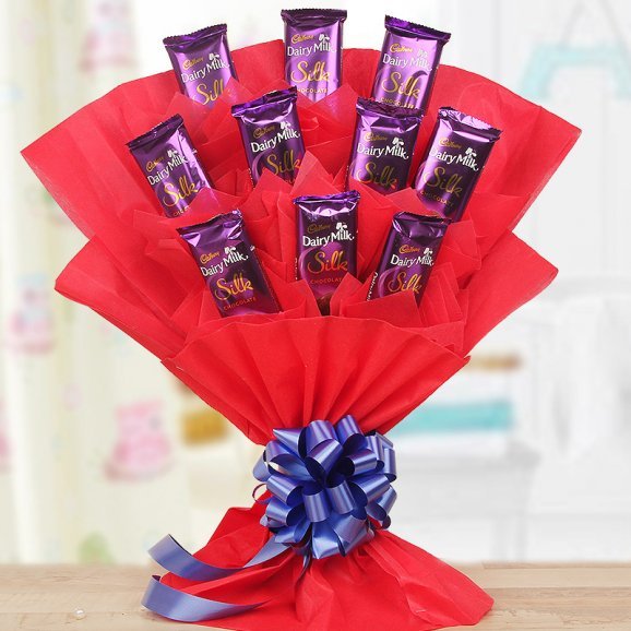 Buy / Send Silky Chocolate Bouquet Online From OyeGifts