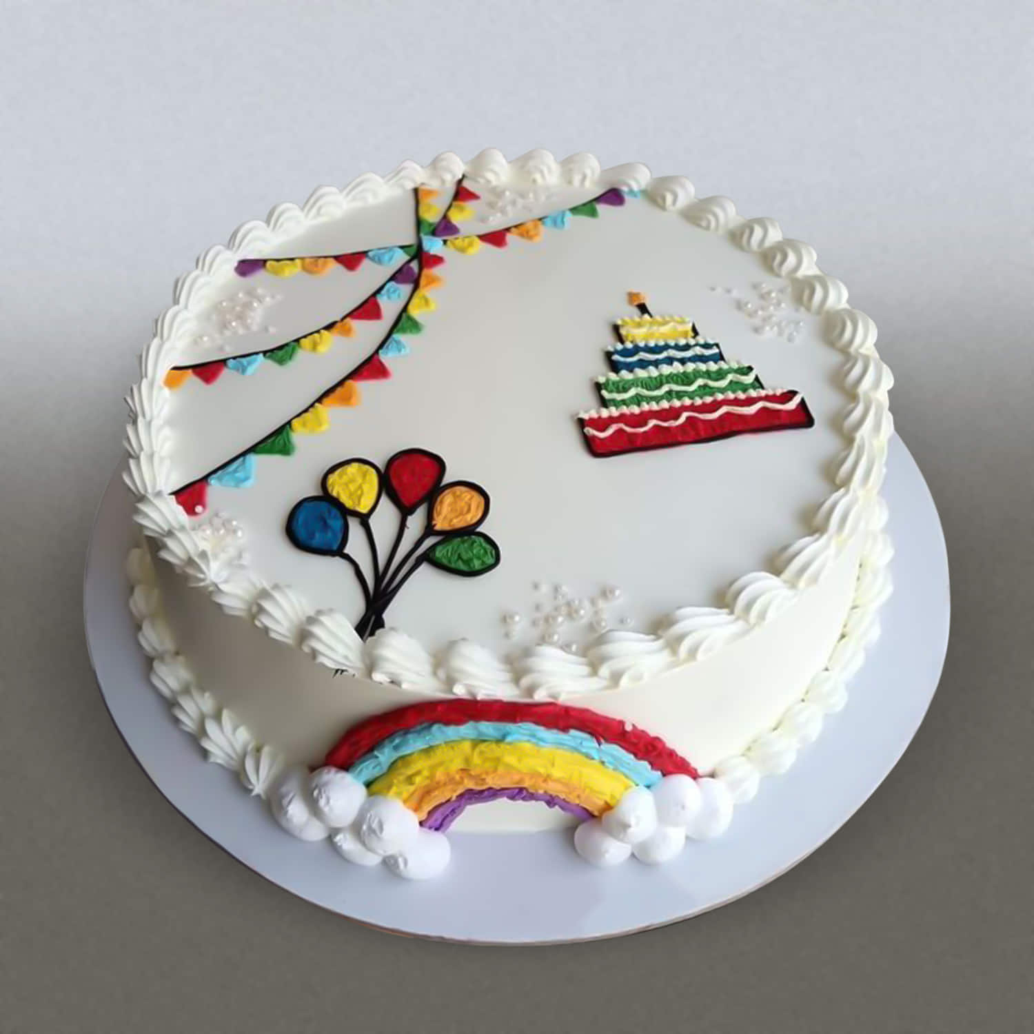 Rainbow Delight Cream Cake |