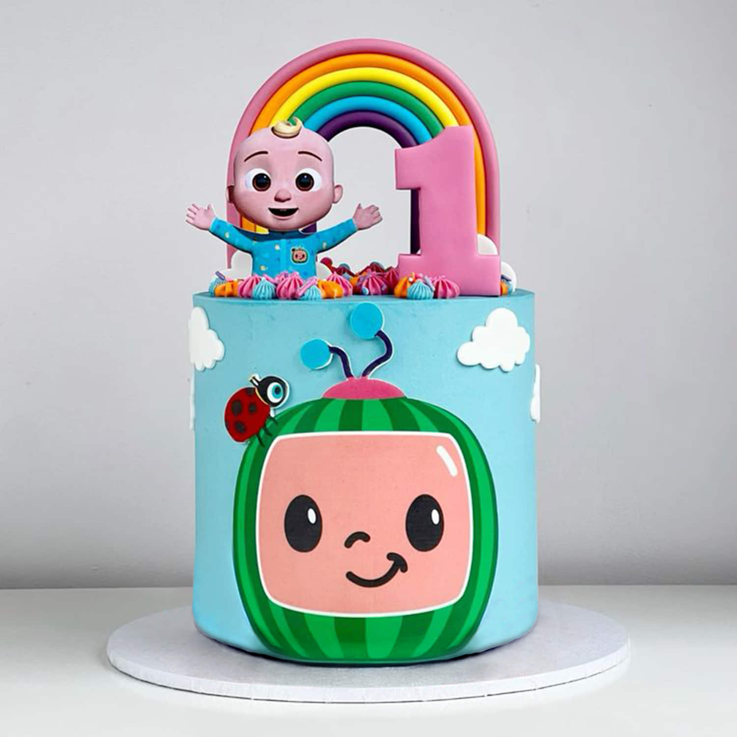 1st Birthday Cocomelon Chocolate Cake |