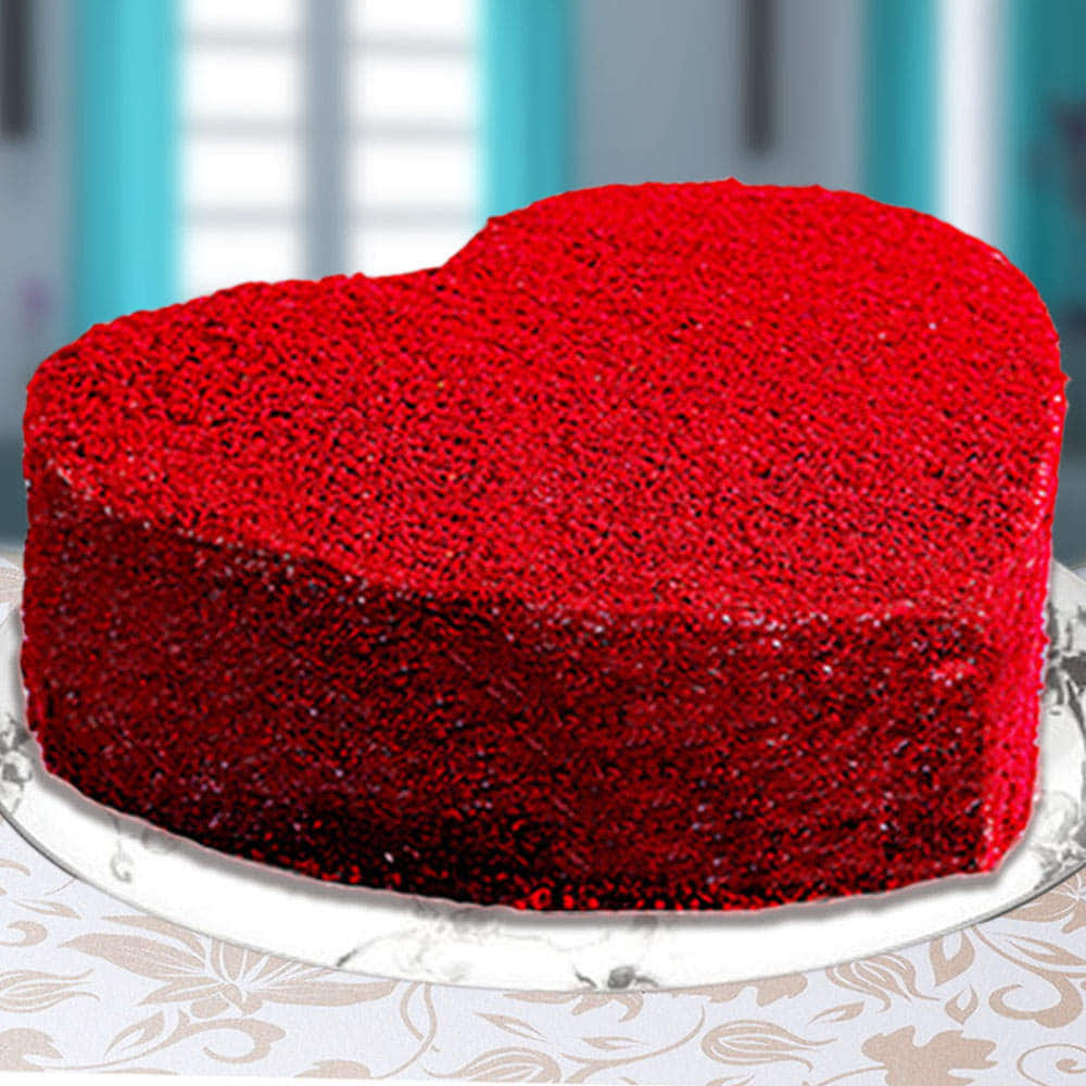 Buy/Send Red Velvet Heart Cake Half Kg Online |  |