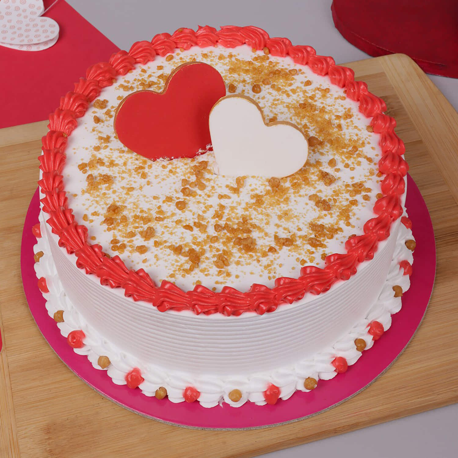 Butterscotch Heart Cake |