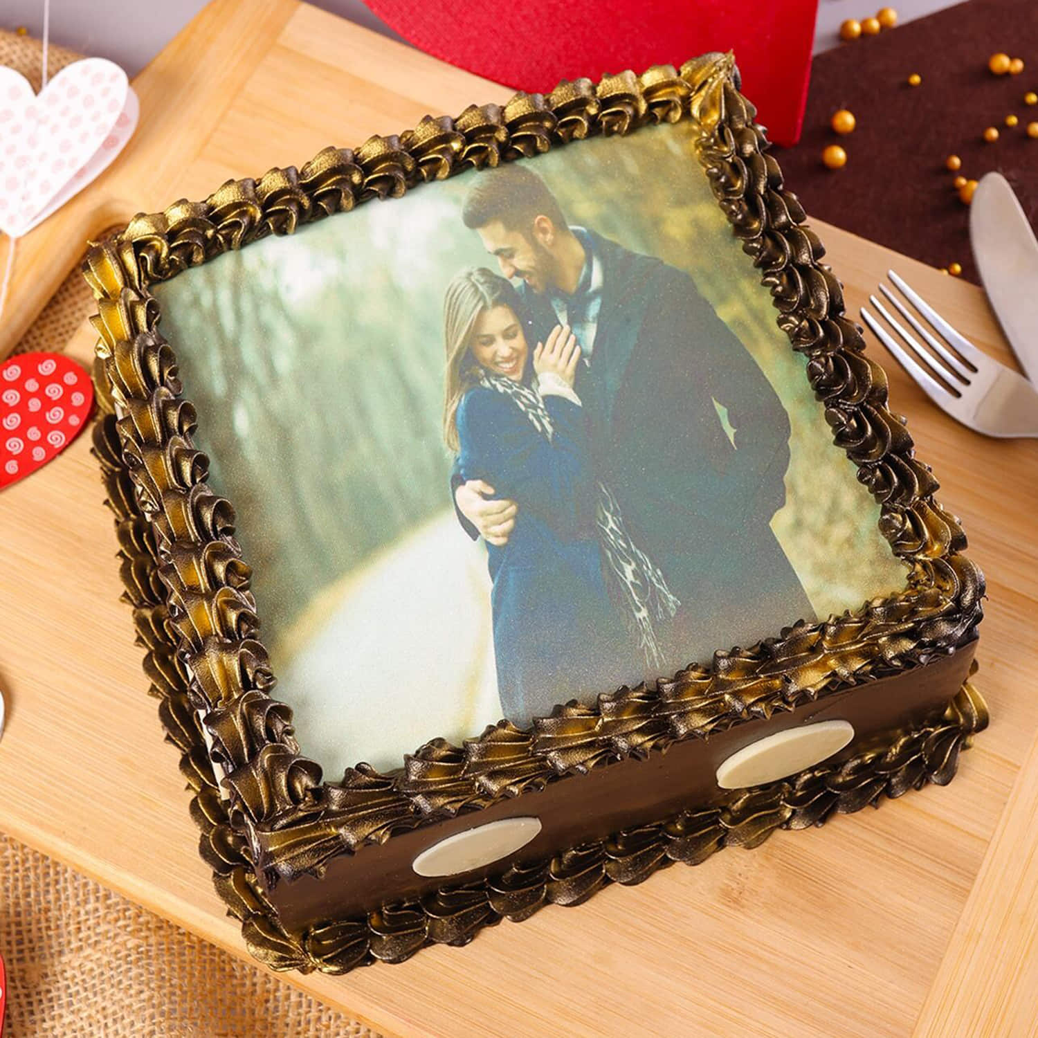 Tempting Truffle Photo Cake |