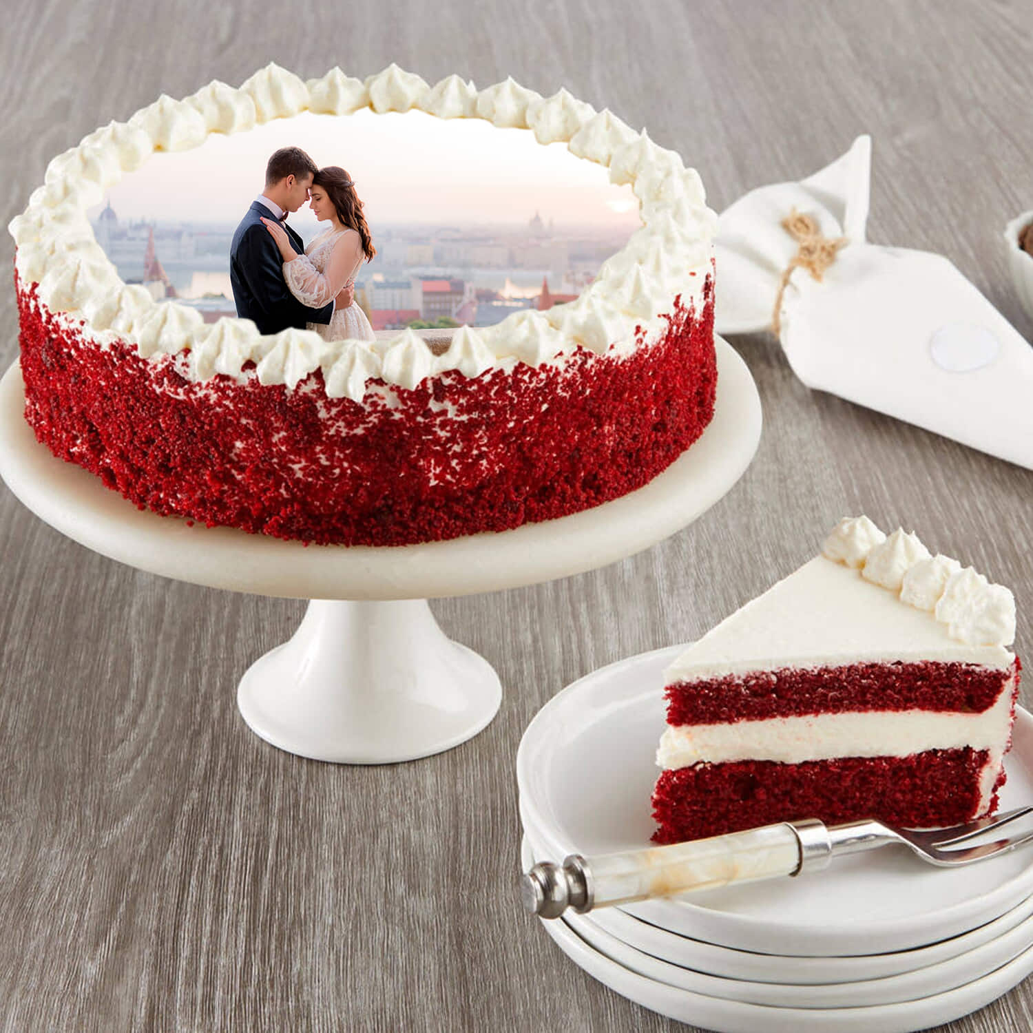 Extremely Mushy Red Velvet Photo Cake |