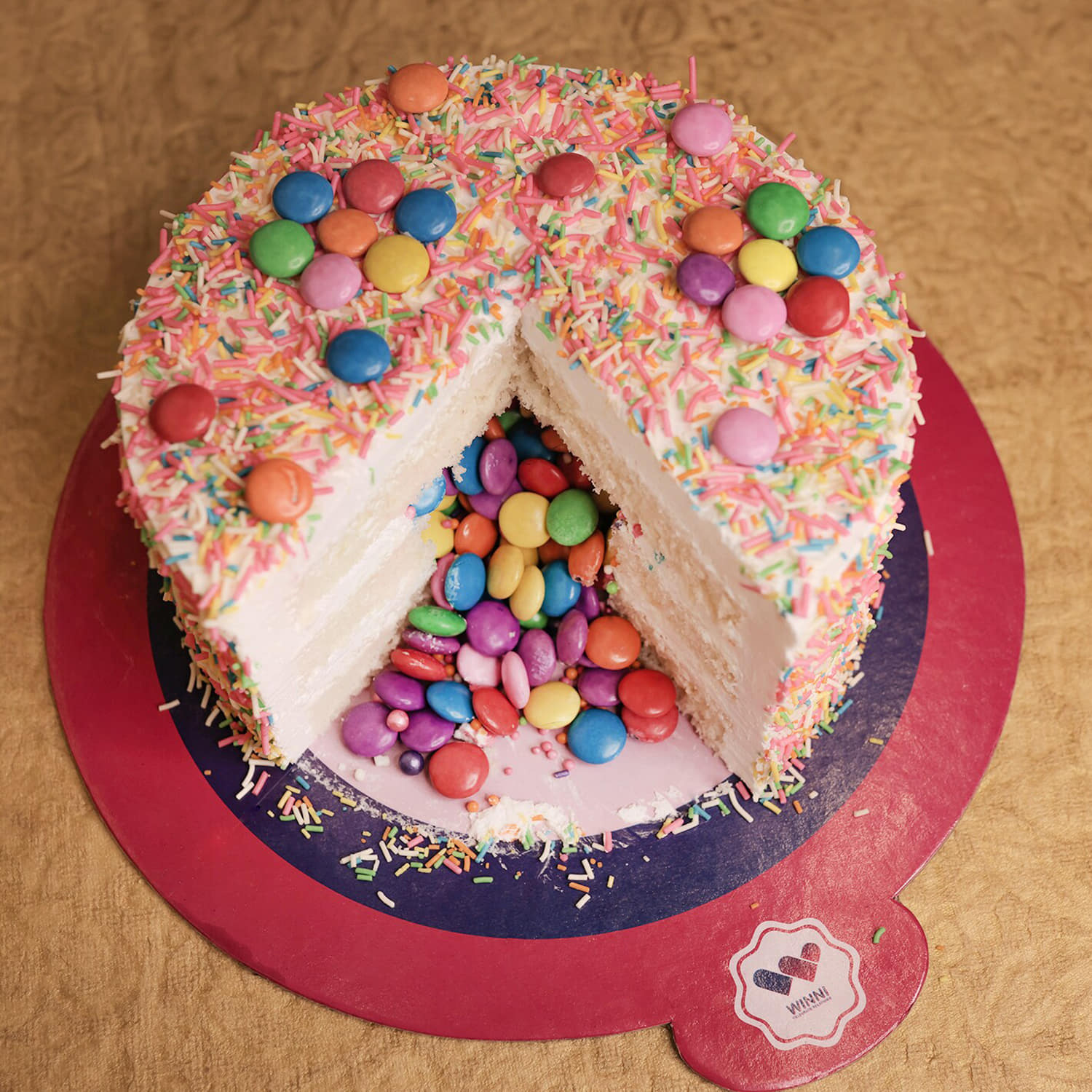 Decorated Hidden Gems Cake |