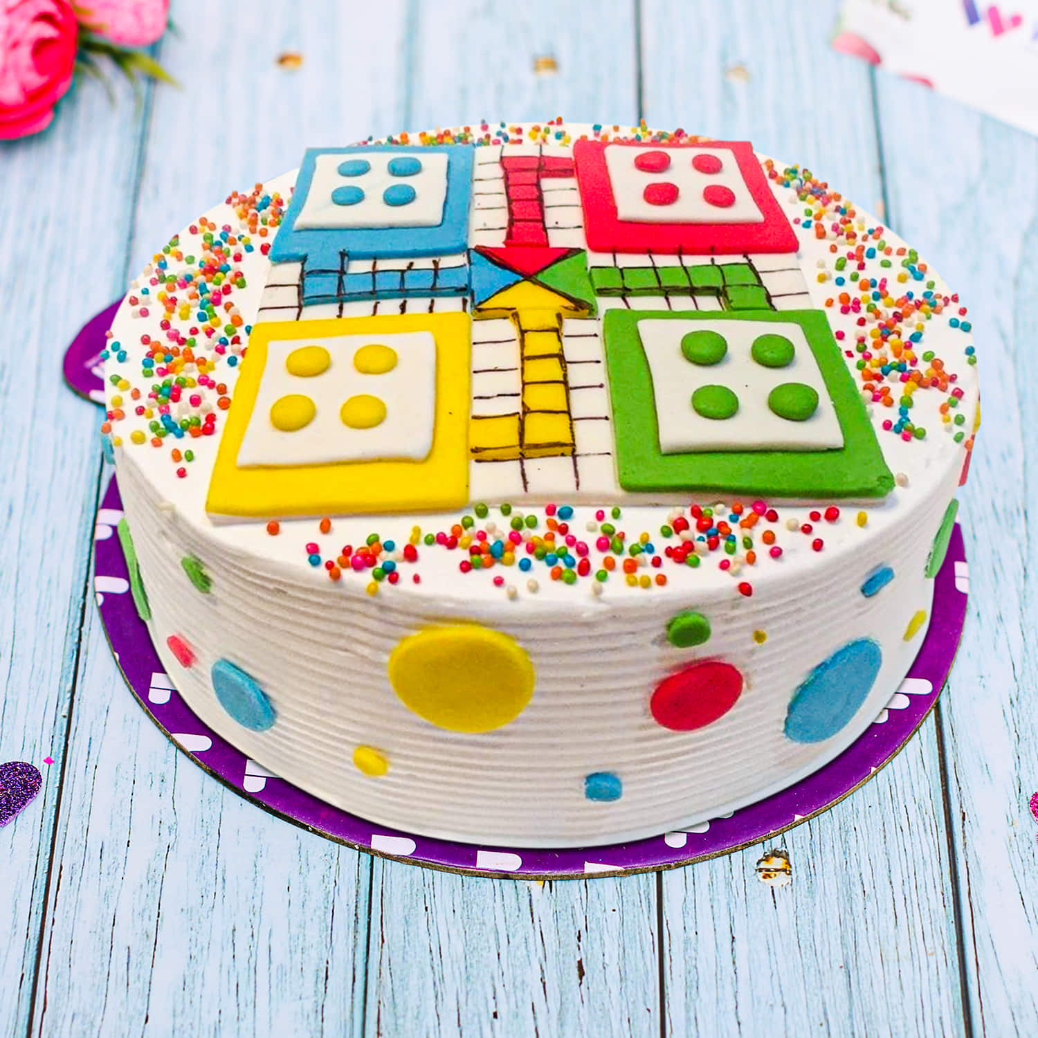 Ludo Fondant Cake |