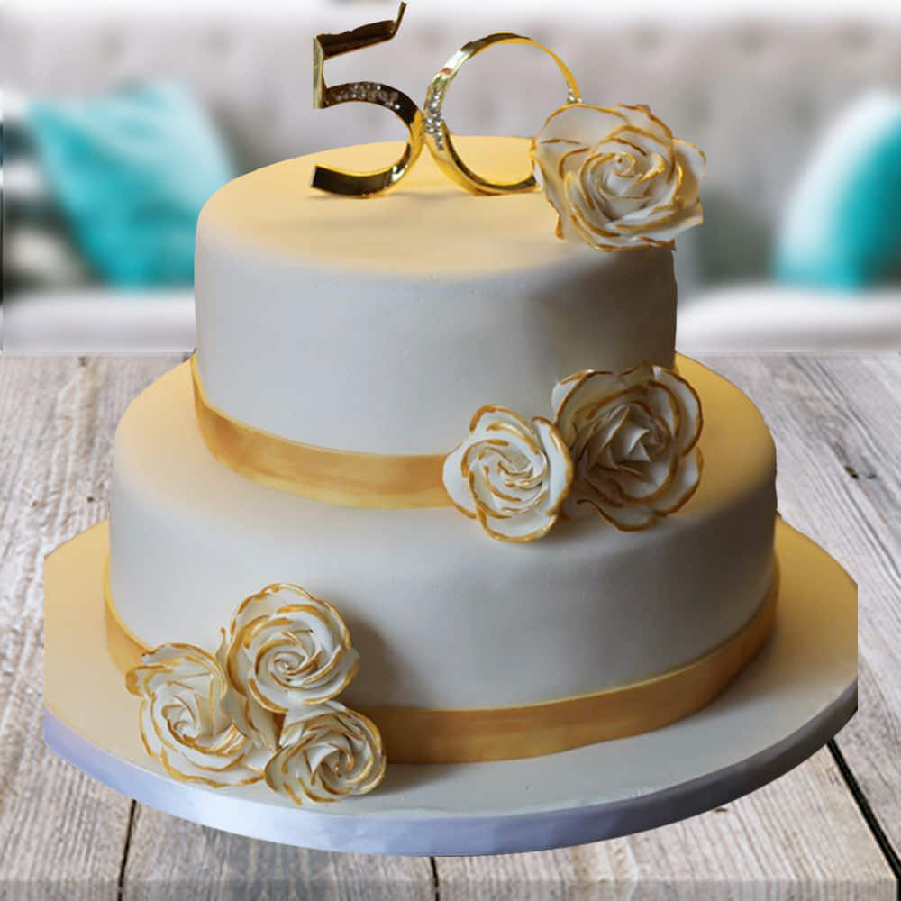 Golden Jubilee Cake | Buy, Order or Send Online | .in |
