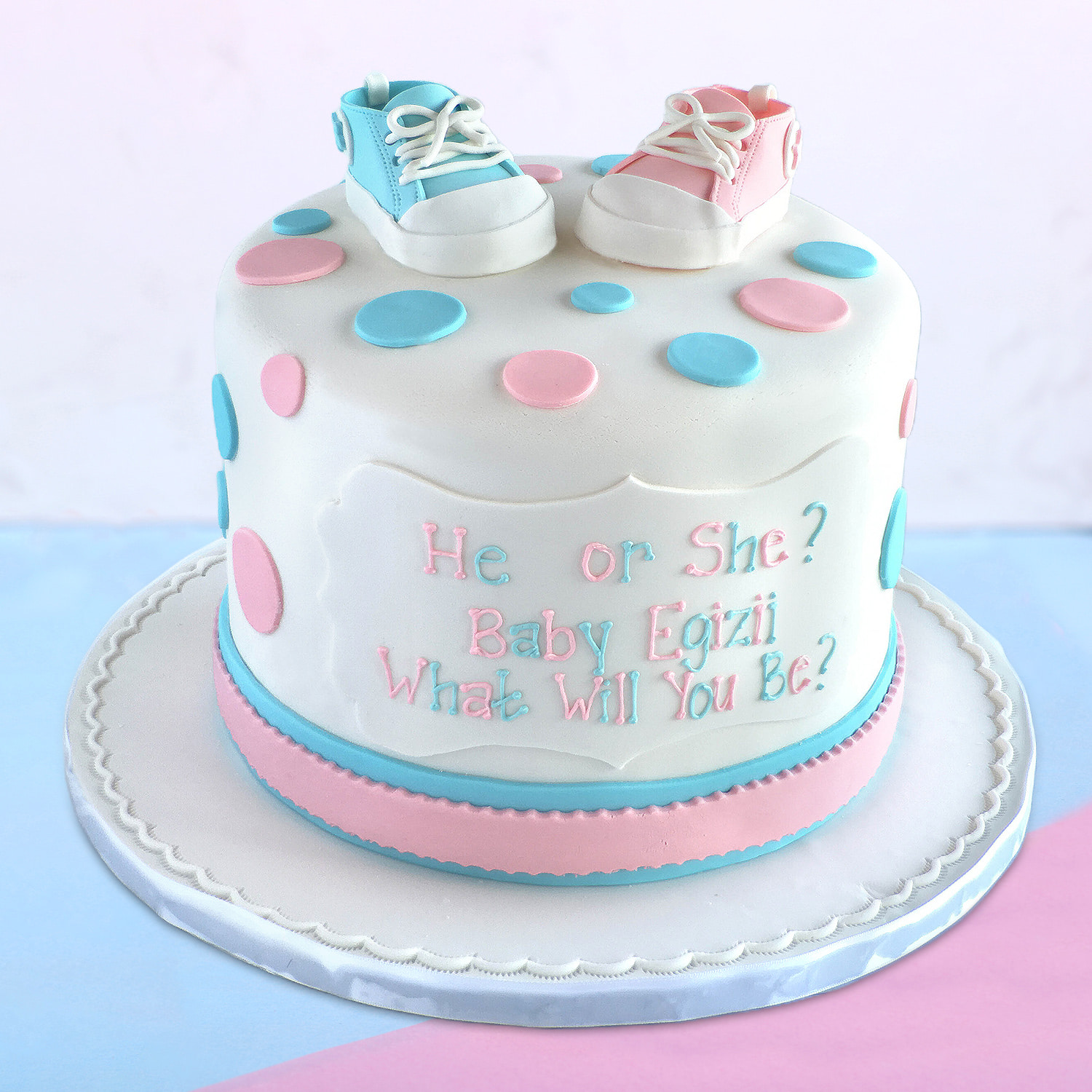 Creamy Baby Shower Vanilla Cake |