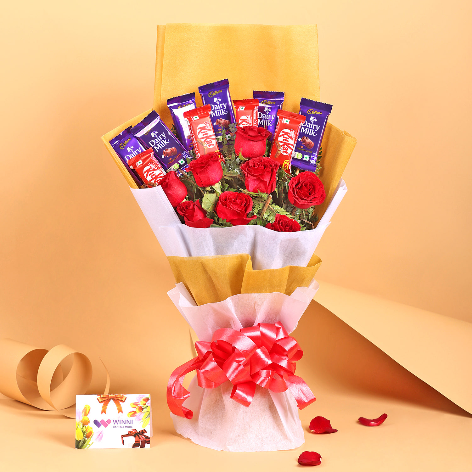 Symphony of Chocolate with Roses Bouquet |