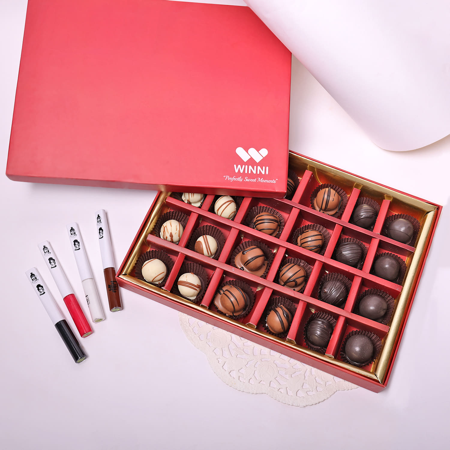 Truffle Chocolate Box with Elegant Beauty Touch |