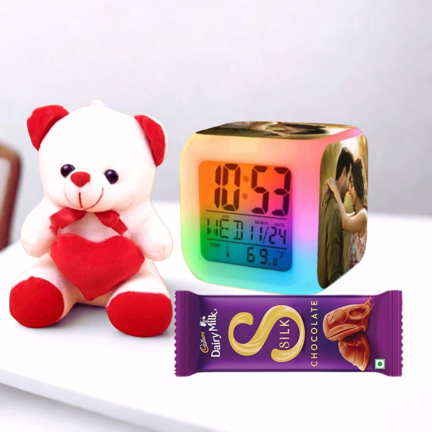 Personalised Clock with Sweet Surprise Combo |