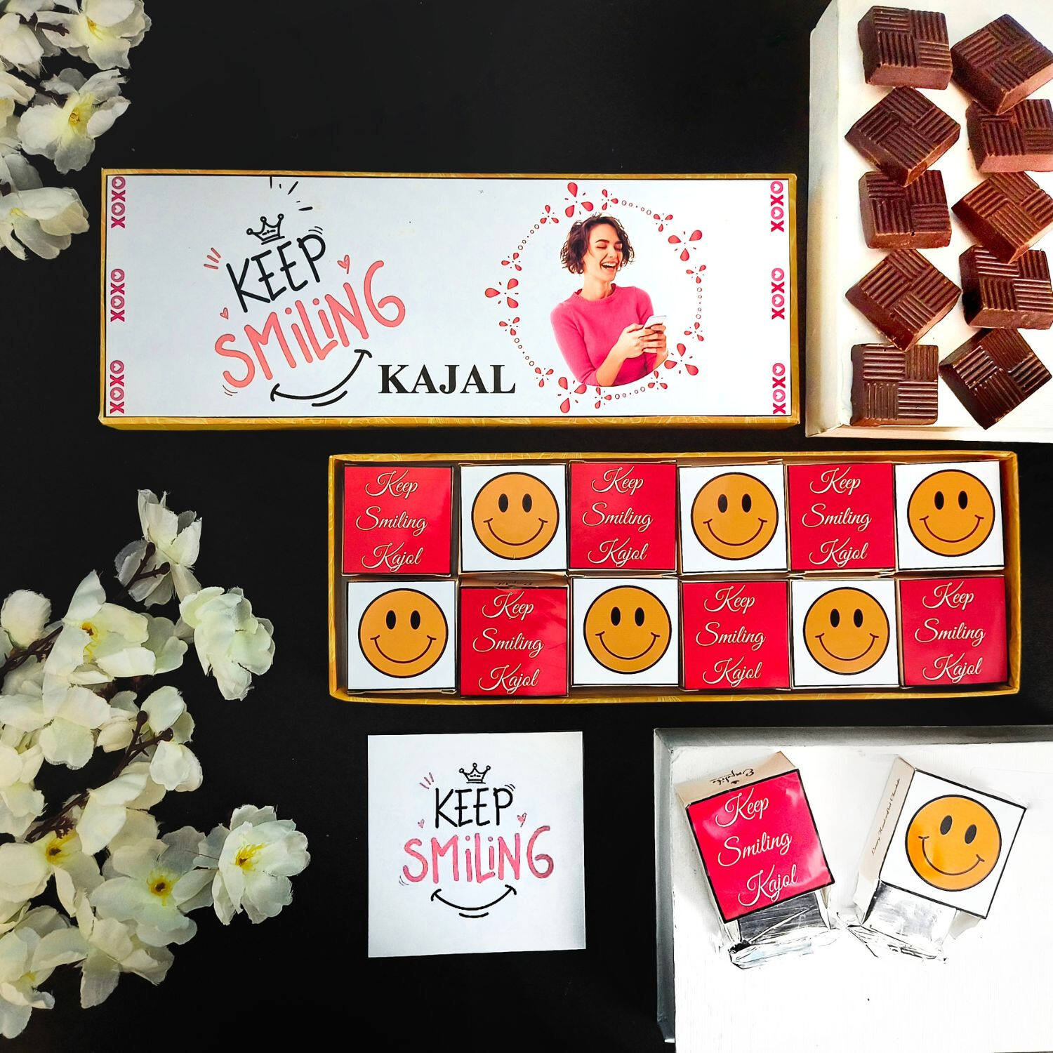 Personalised Keep Smiling Box of Chocolates |