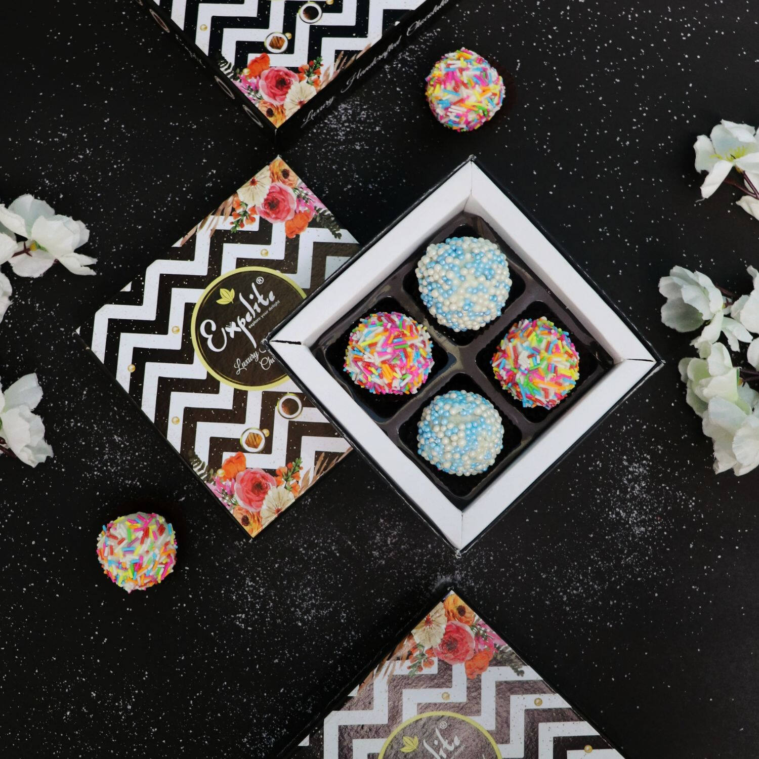 Delightful Truffle Chocolates with Coconut Fillings |