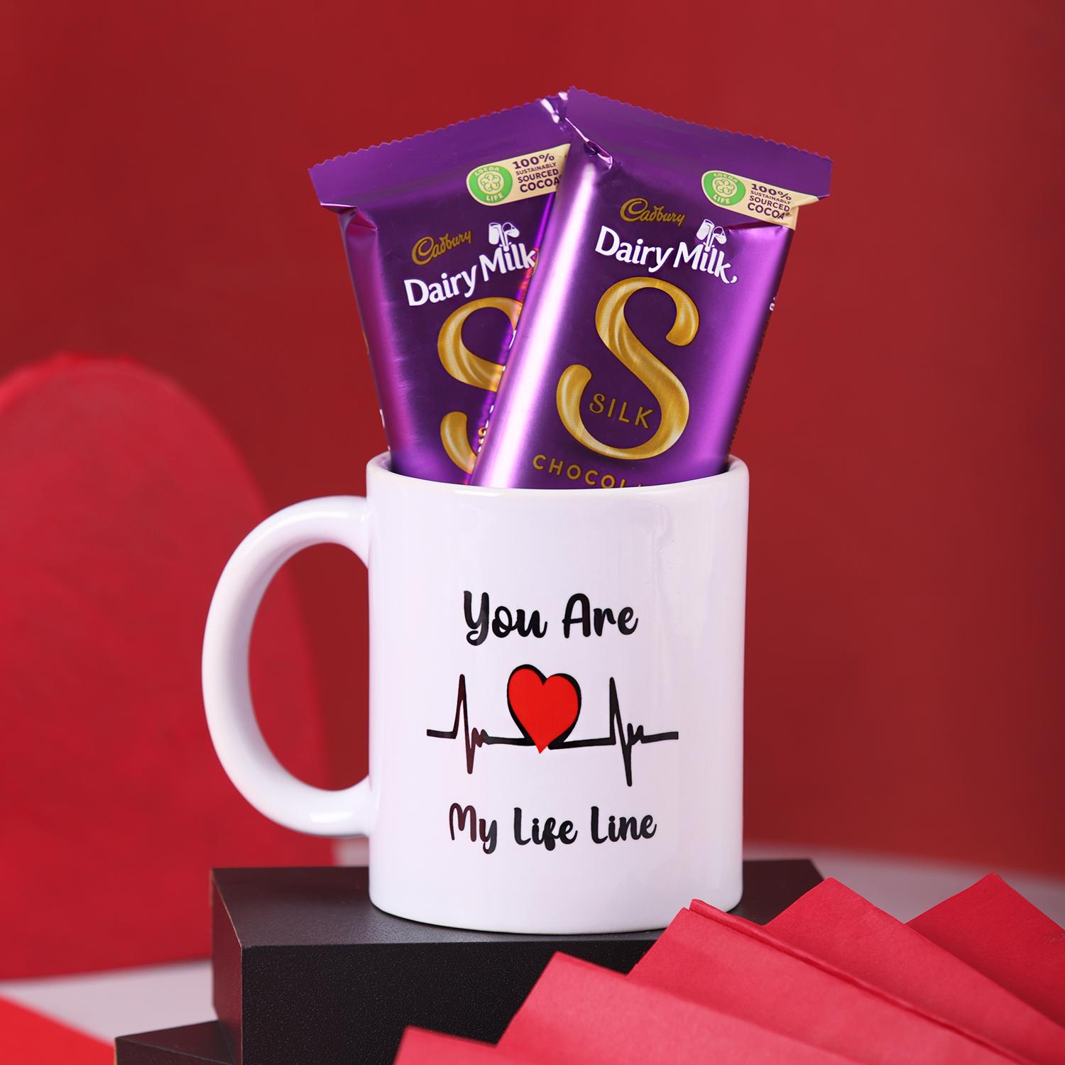 Exciting Love Mug With Chocolates |
