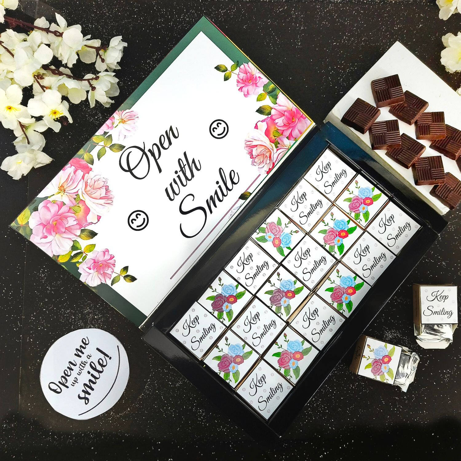 Open with Smile Box of Chocolates |
