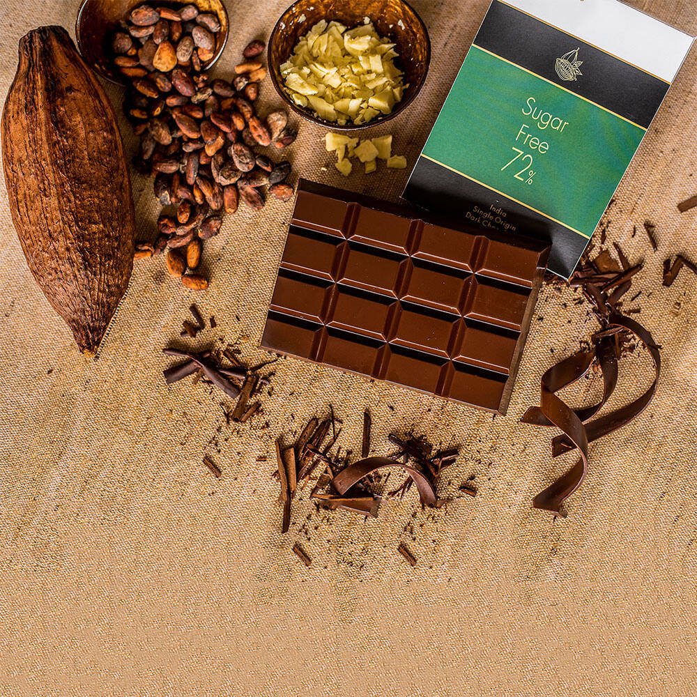 Artisanal Dark Sugar Free Chocolate Bar |