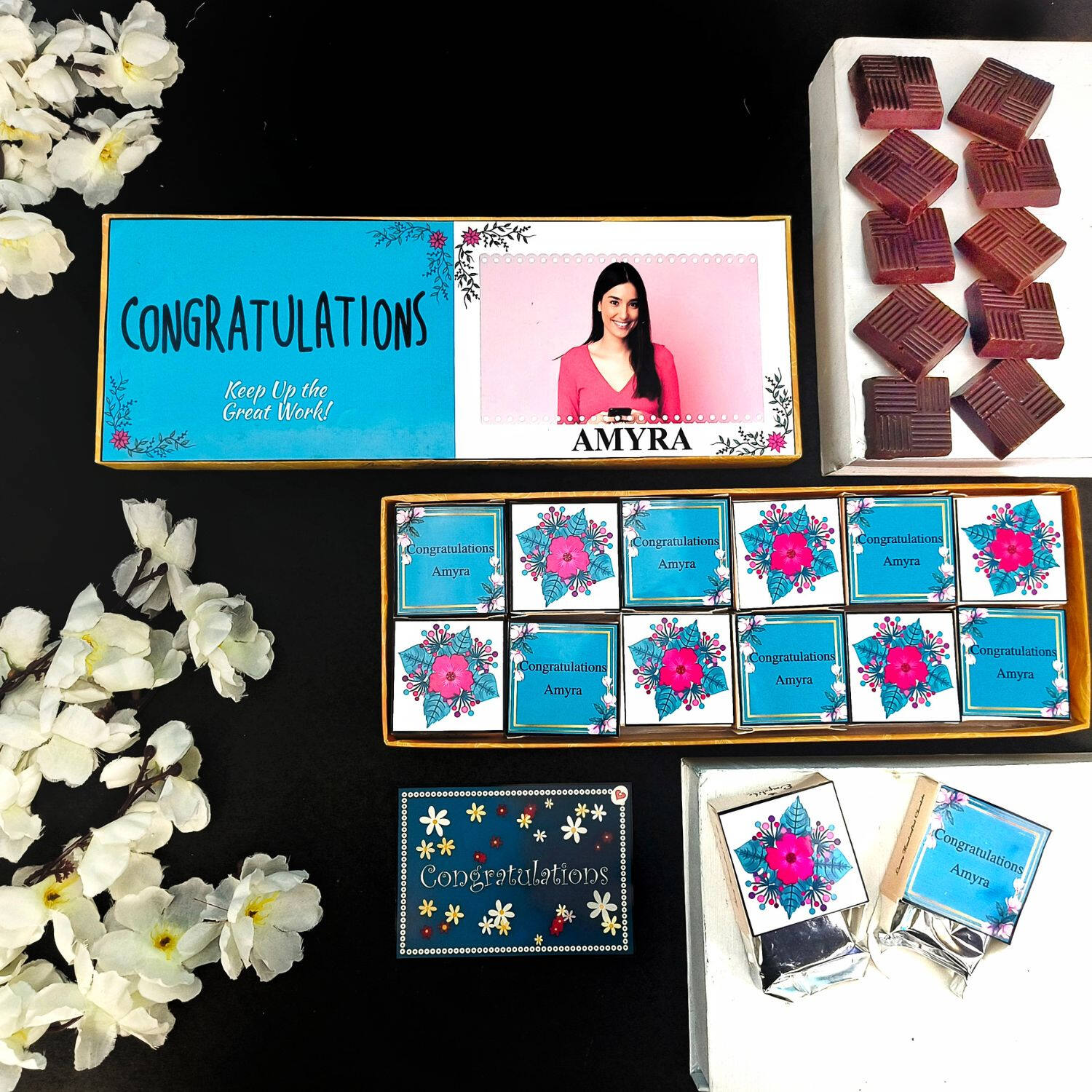 Personalised Congratulations Gift Box of Chocolates |
