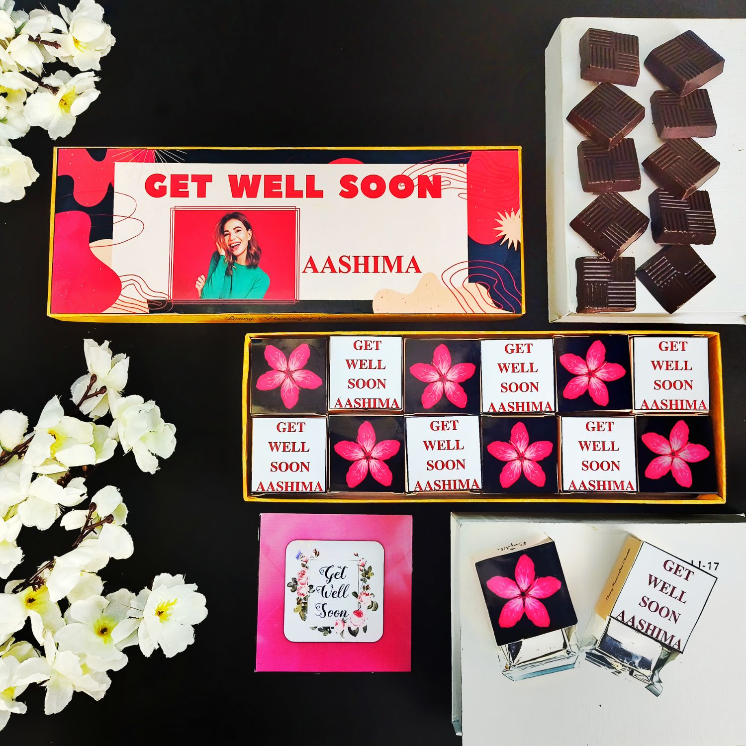 Personalised Get Well Soon Gift of Chocolates |