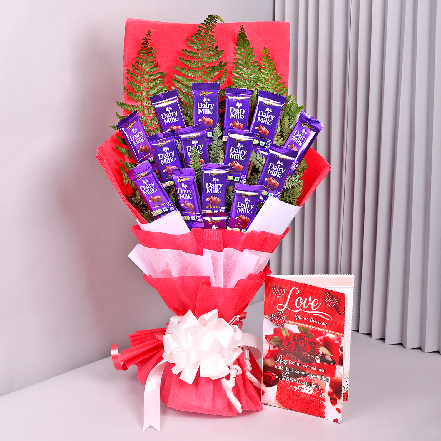 Delightful Dairy Milk Bouquet with Greeting Card |