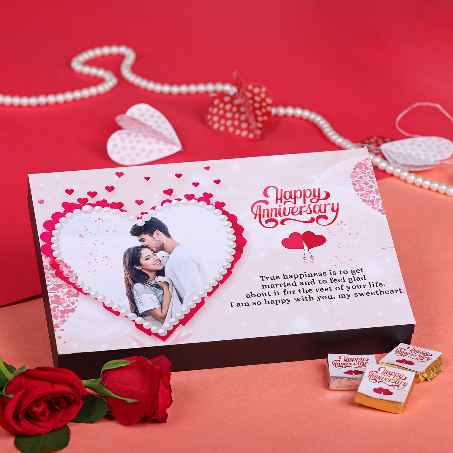 Happy Anniversary Personalized Chocolate Box |