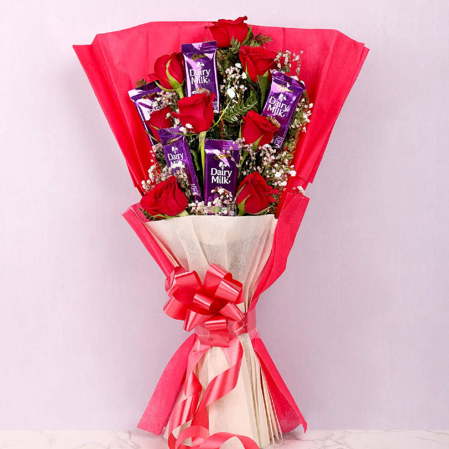 Graceful Roses and Chocolate Arrangement |