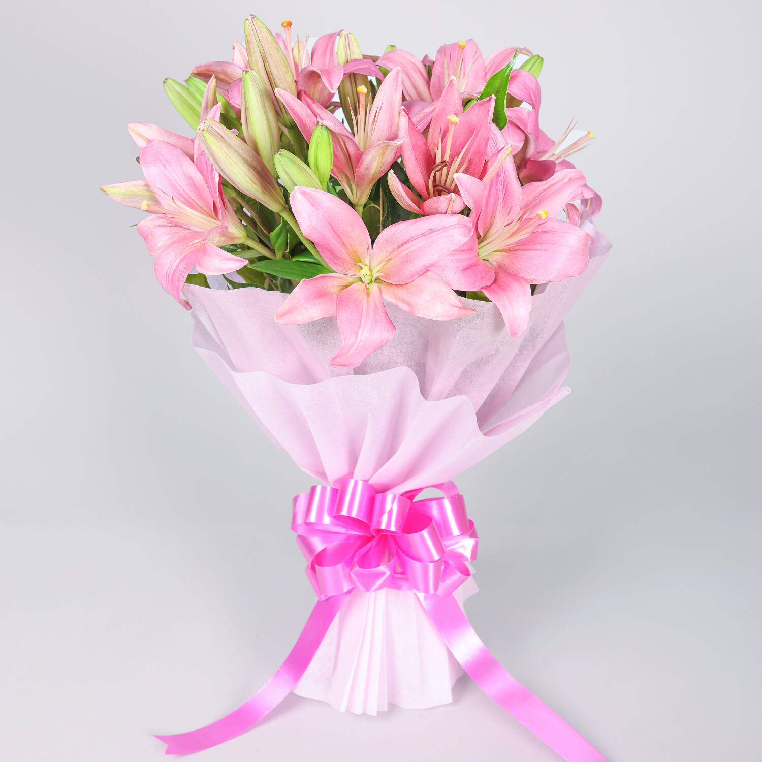 Beautiful Pink Lilies Bunch |