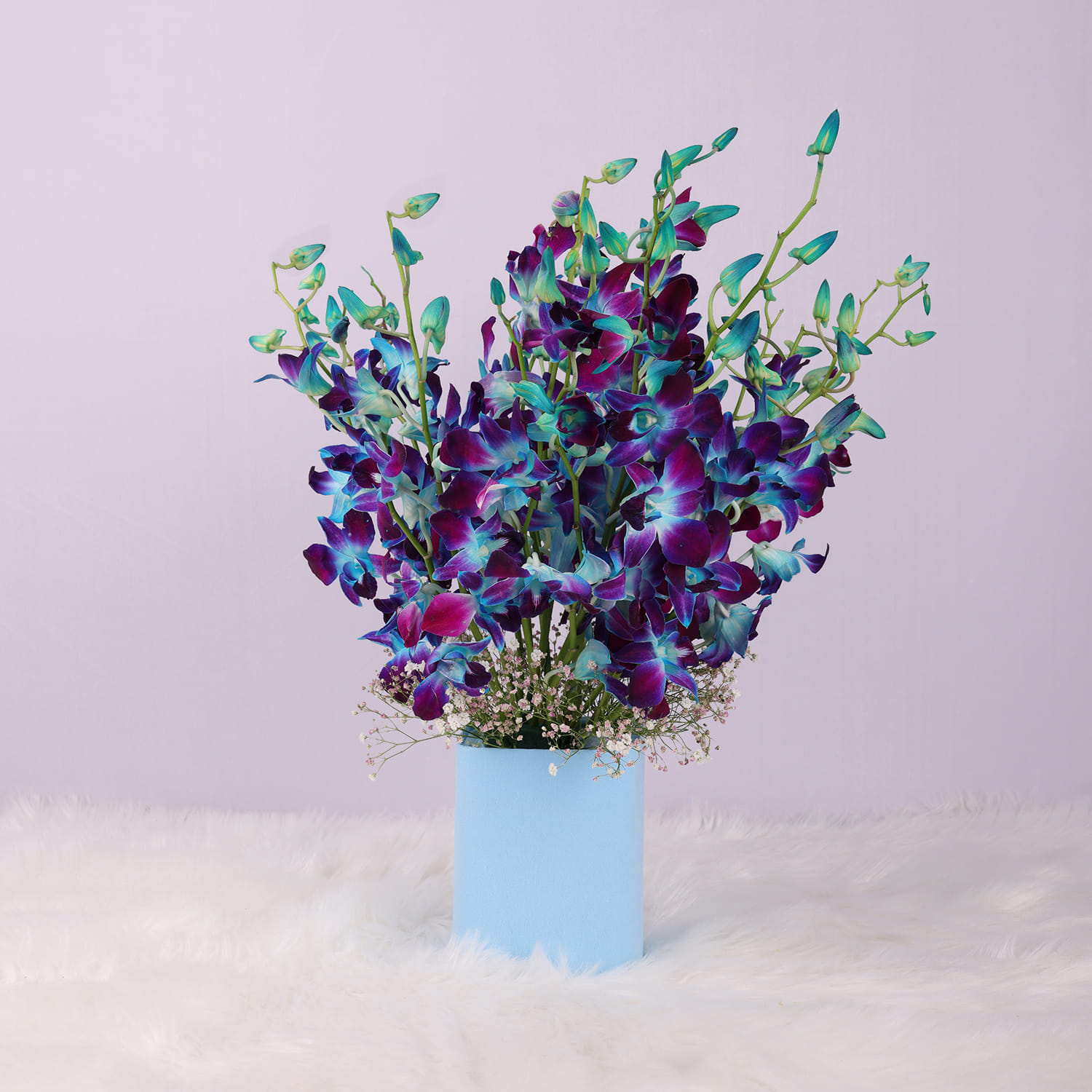 Mesmerising Blue Orchids Vase |