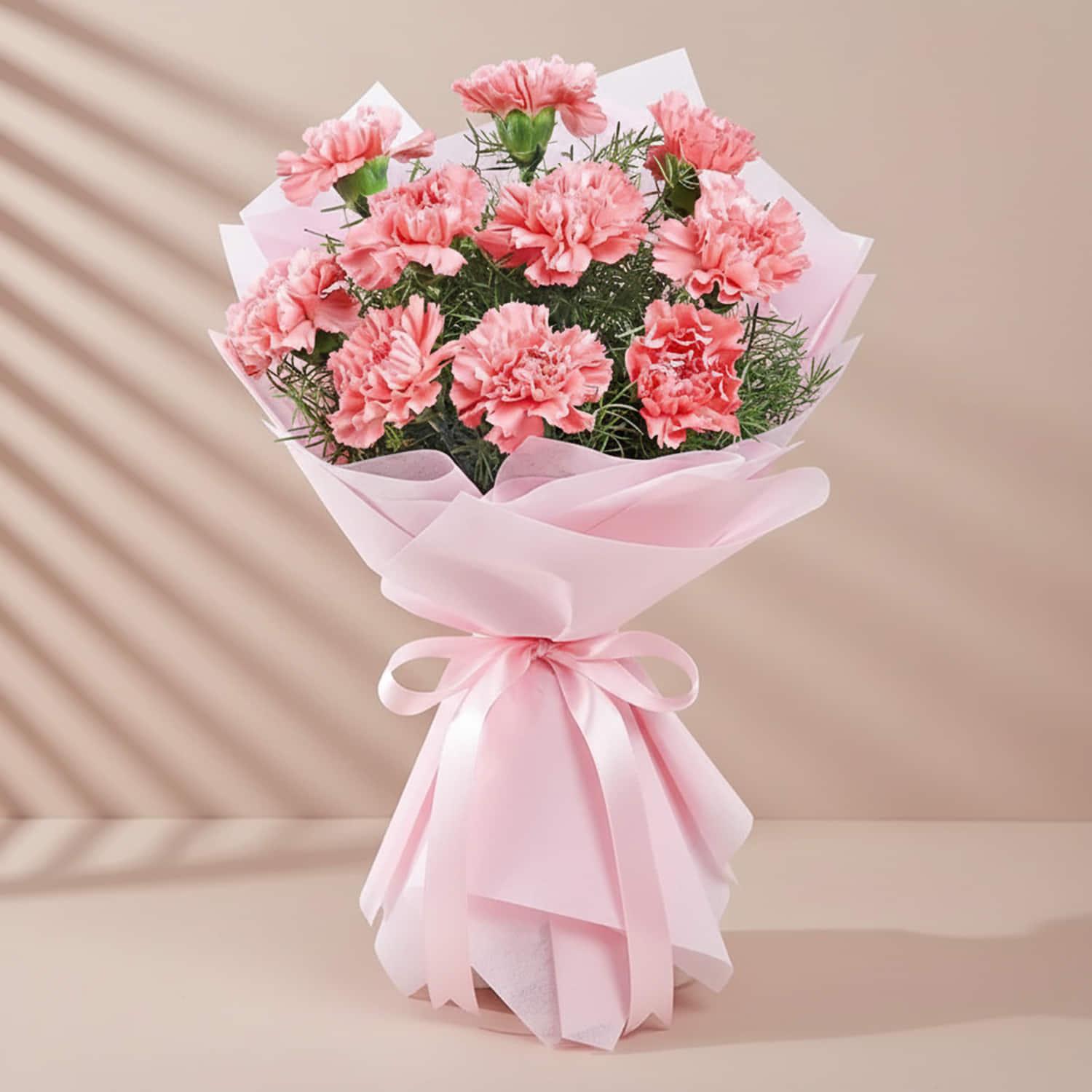 10 Pink Carnations Bouquet |