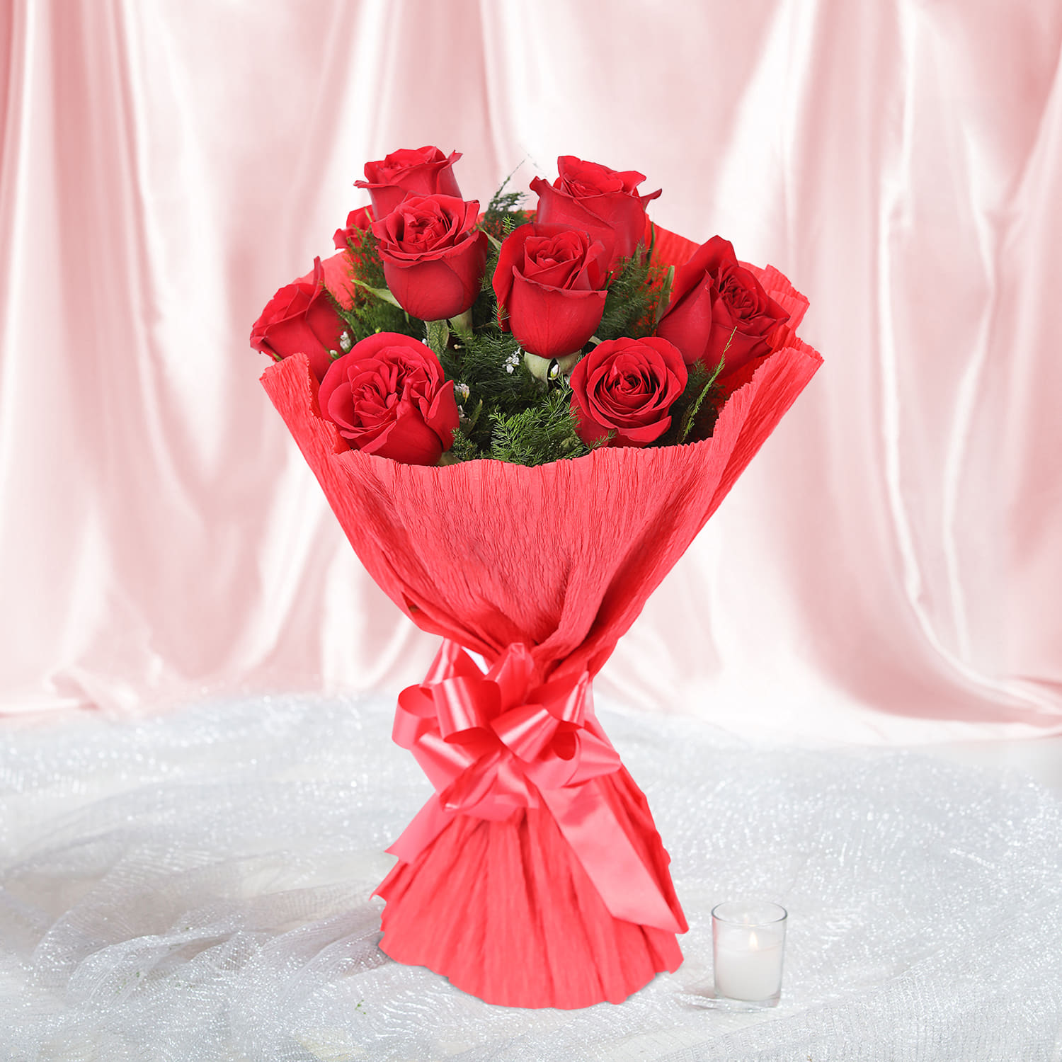 Buy Sunset Kiss 8 Red Roses For Online Delivery
