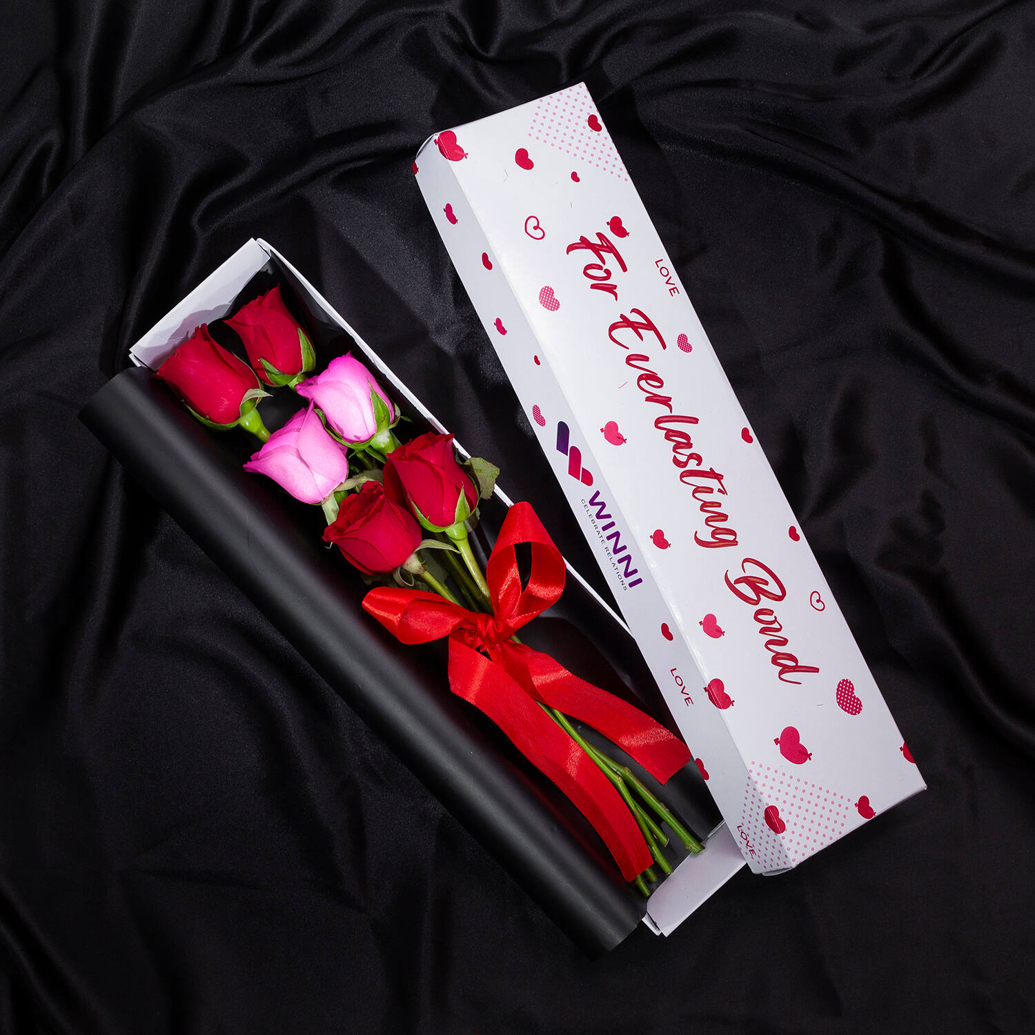 Alluring 6 Roses Box |