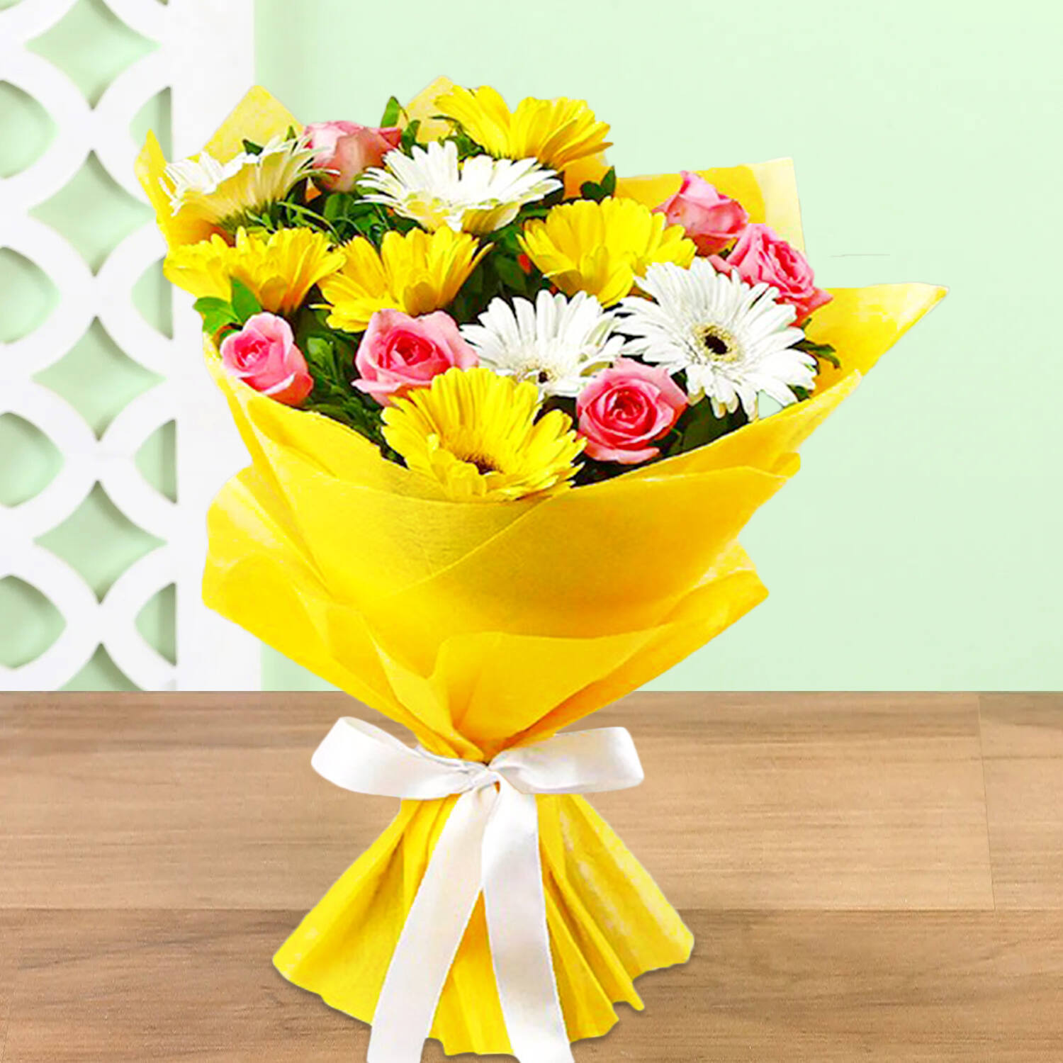 Order Online Season Of Flowery Gifts With Roses And Gerberas |