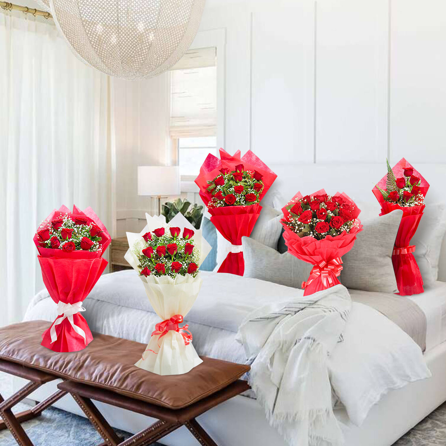 Forever Love Red Rose Standing Bouquets |