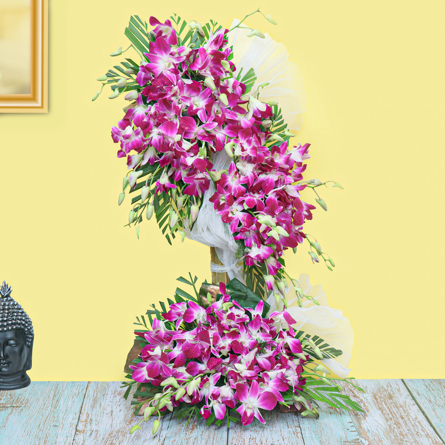 Purple Orchid  Curvy Arrangement |