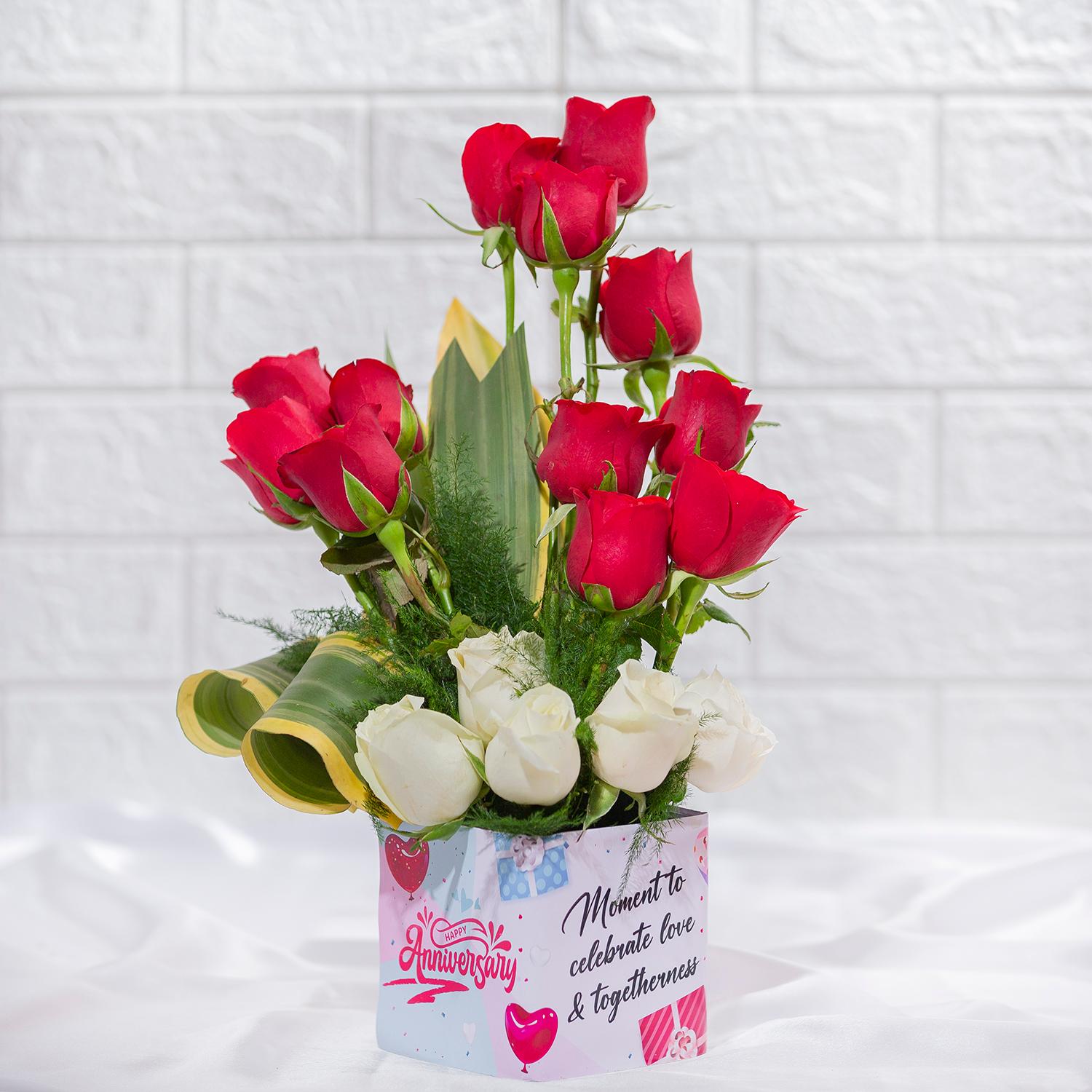 Heartfelt Roses Wishes Floral Arrangement |