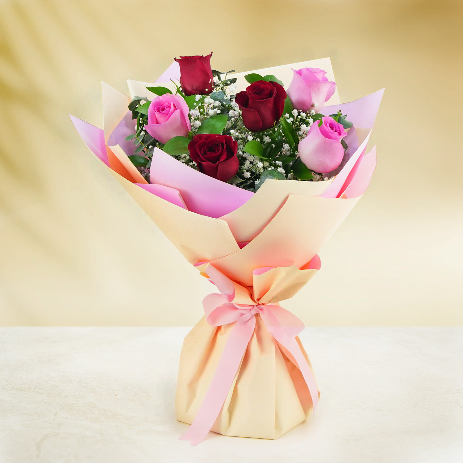 Classic Pink and Red Roses |
