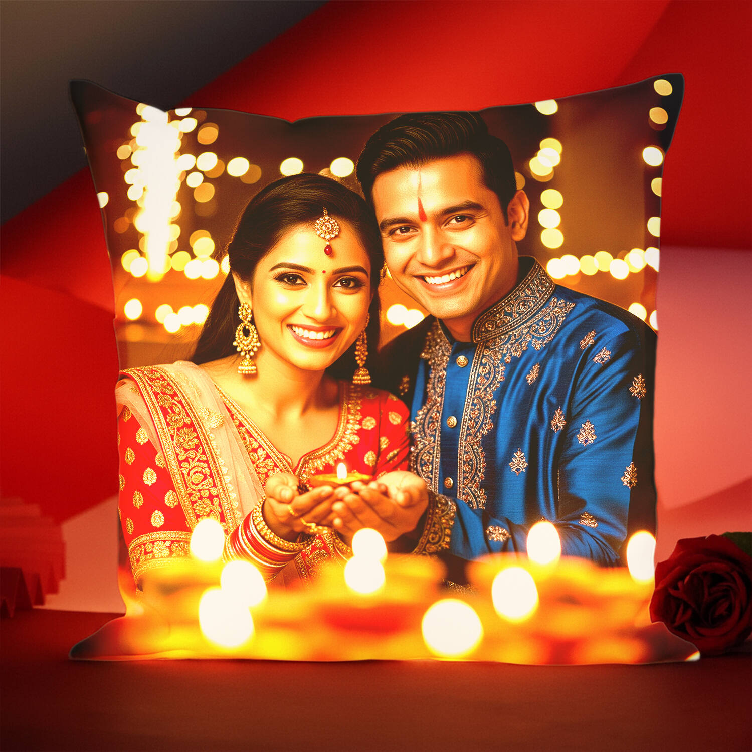 Diwali Special Personalized Led Cushion |