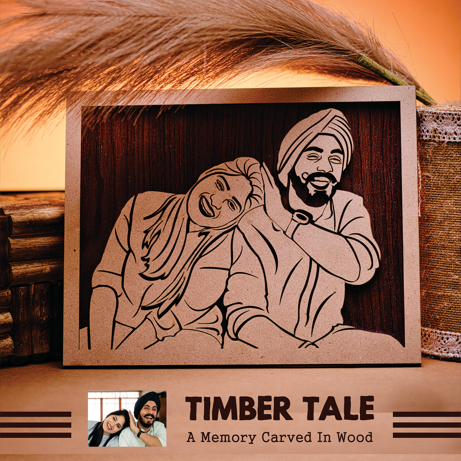 Personalised Classic Wooden Photo Plaque |