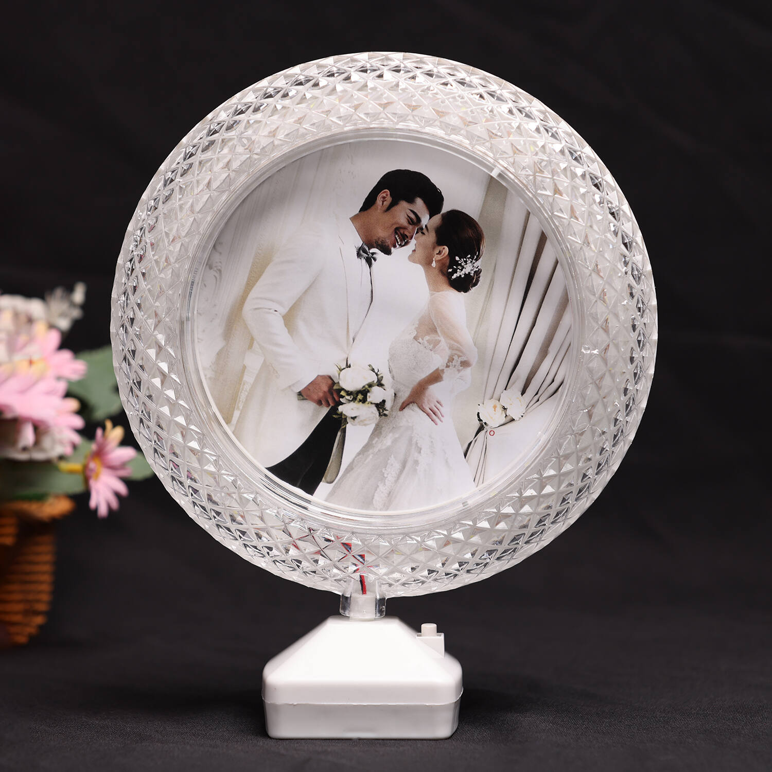 Personalised Crystal Valentines Photo Lamp |