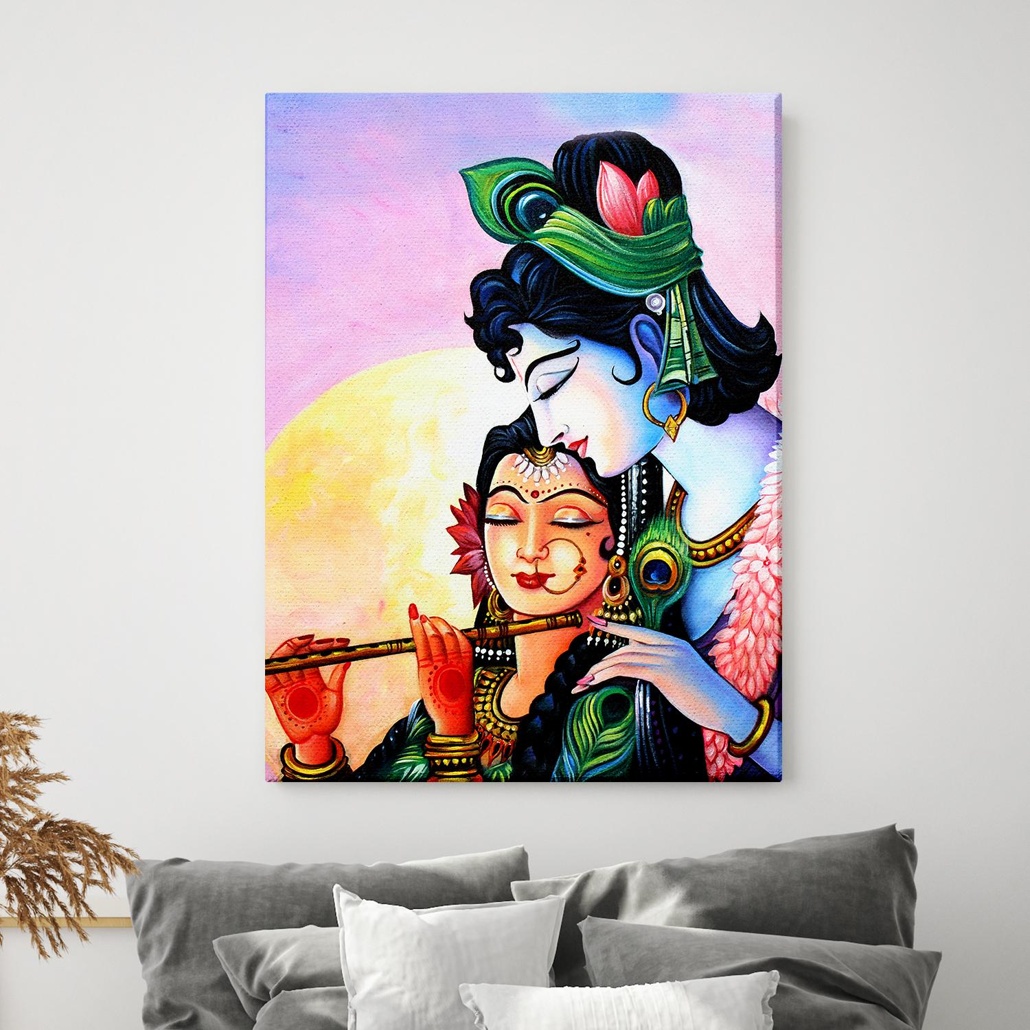 Radha Krishan Canvas painting |