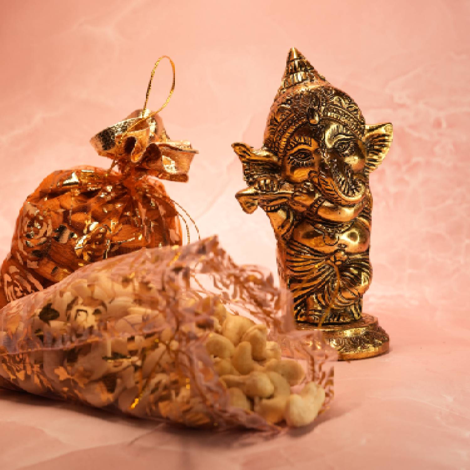 Ganesha Blessings and Nutty Treat Combo |