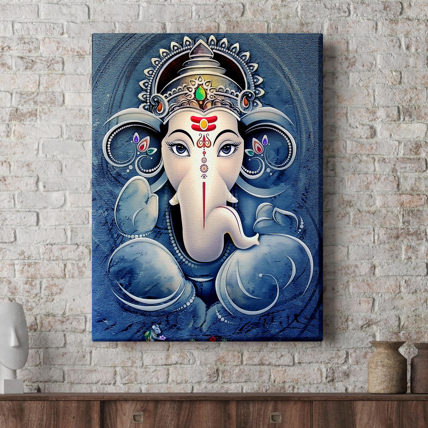 Ganesh Idol Canvas painting |