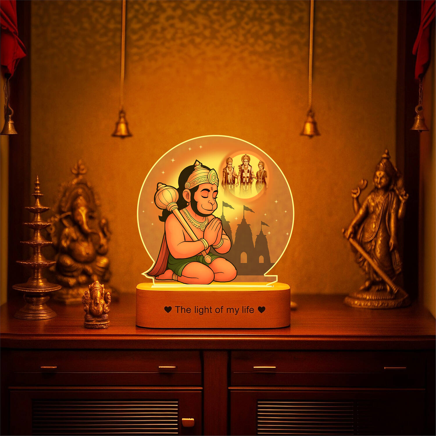 Hanuman Led Lamp with Uv Printed Acrylic |