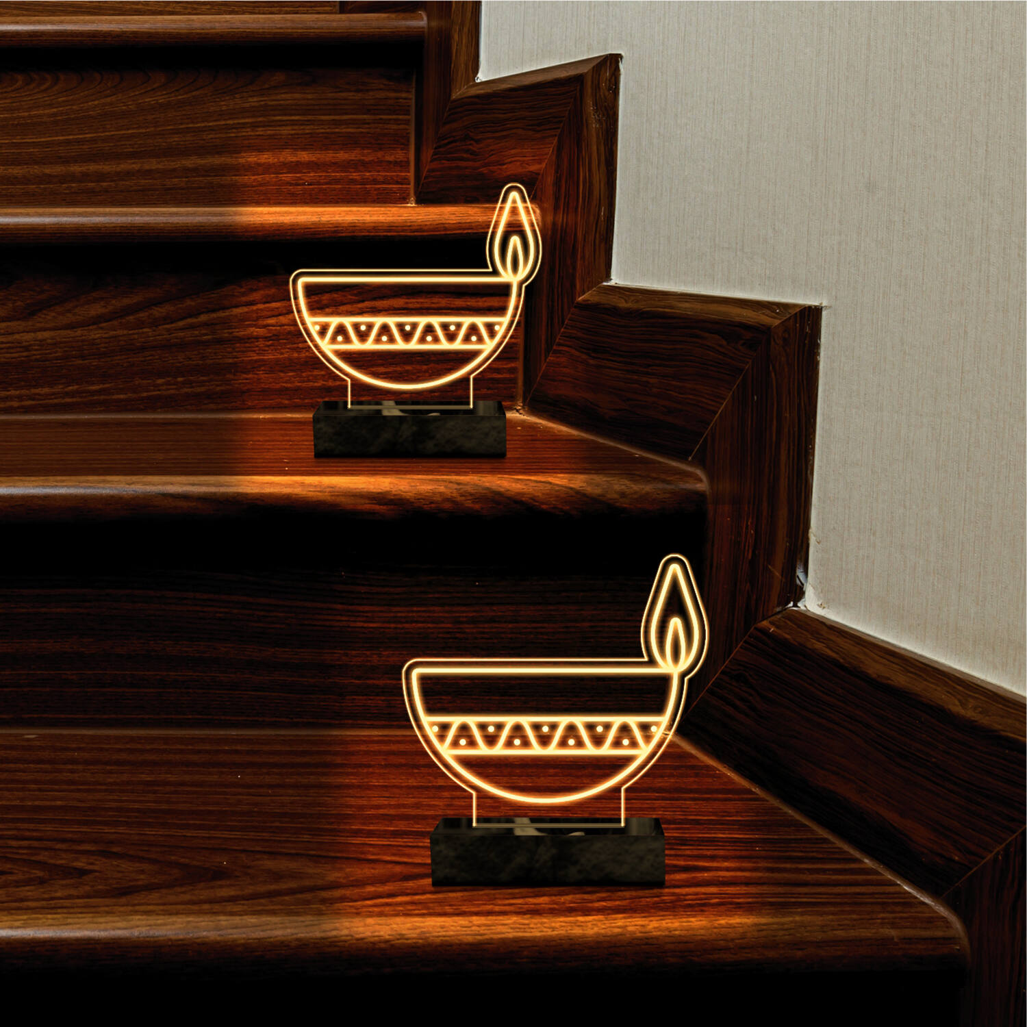 Set of 2 Led Diya |