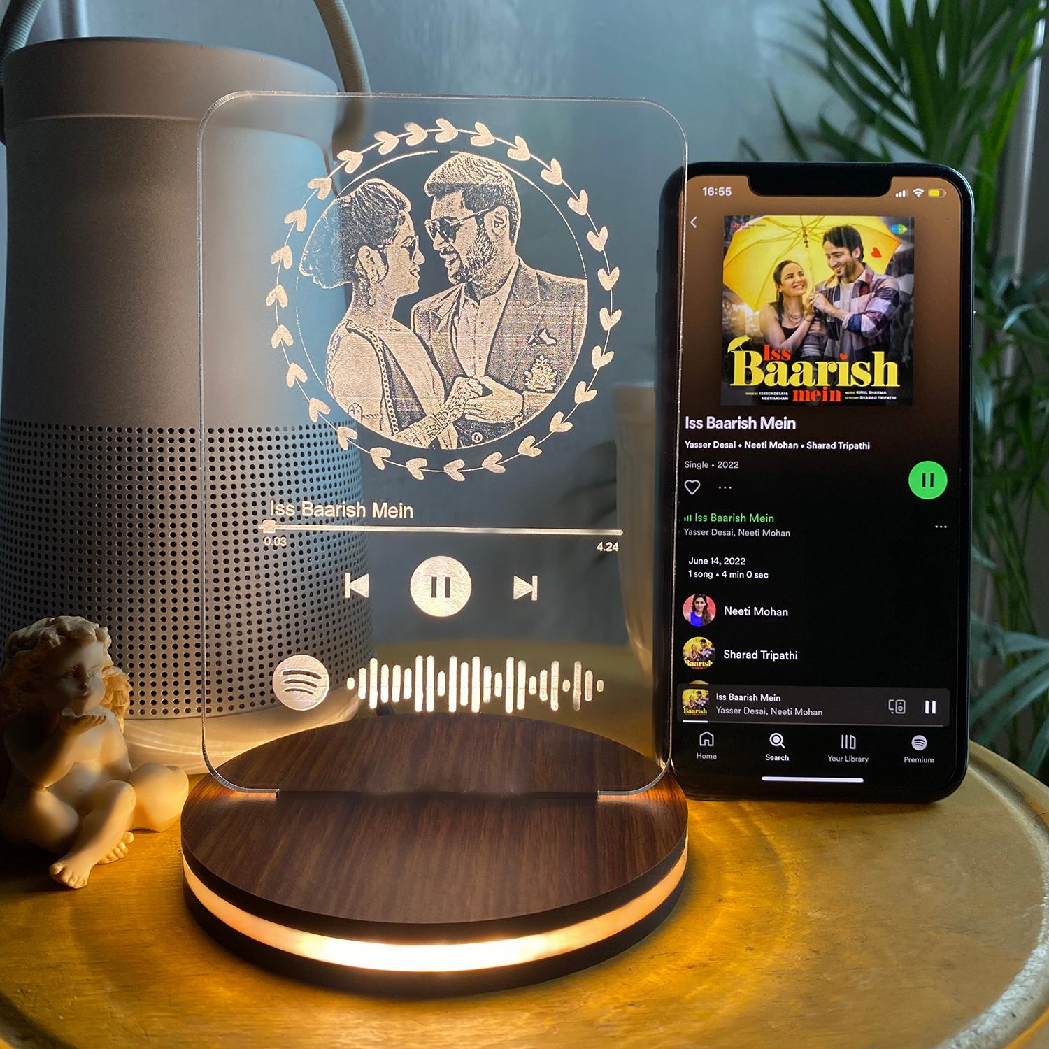 Love Forever LED Engraved Lamp Gift For Couples |