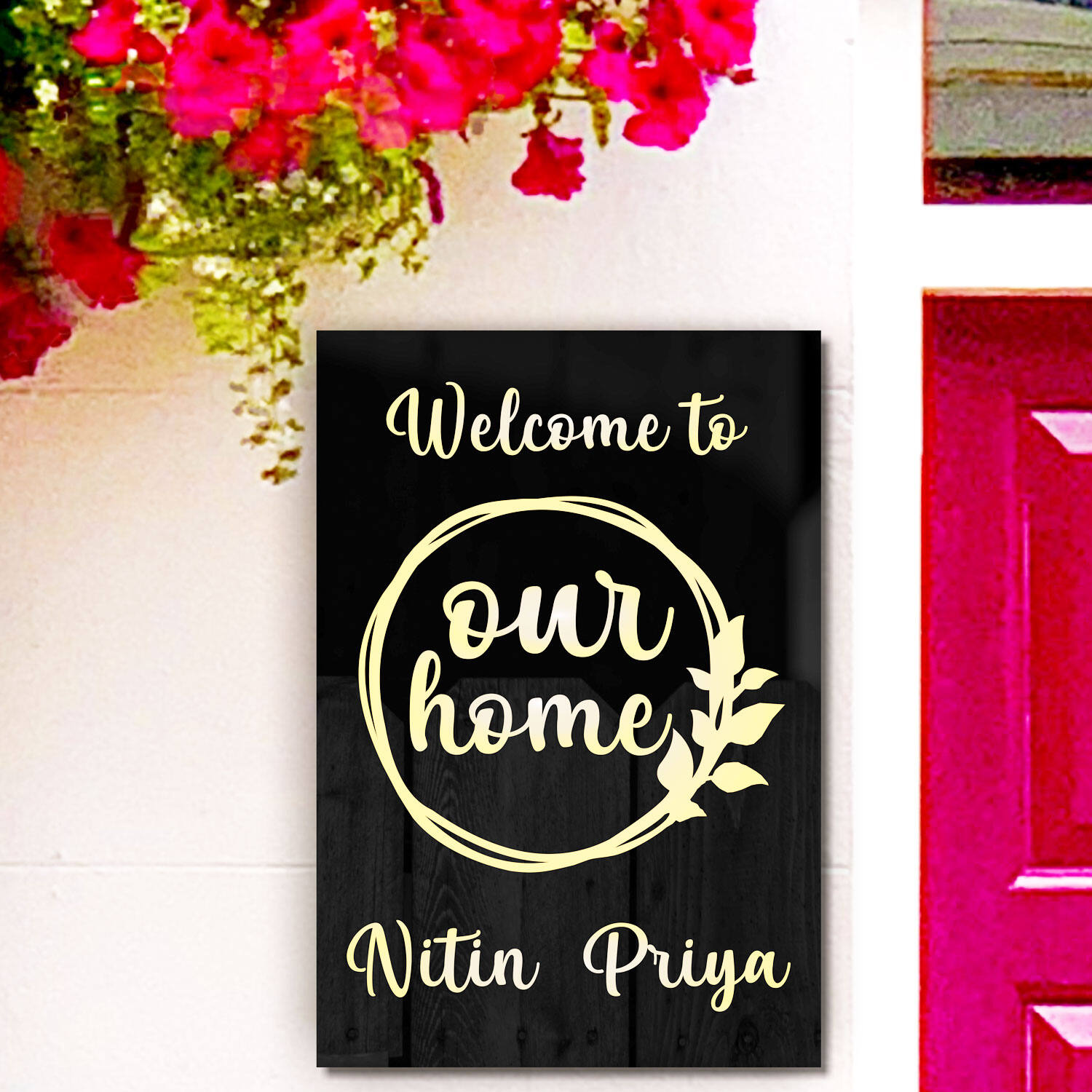 Black Glowing Name Plate |
