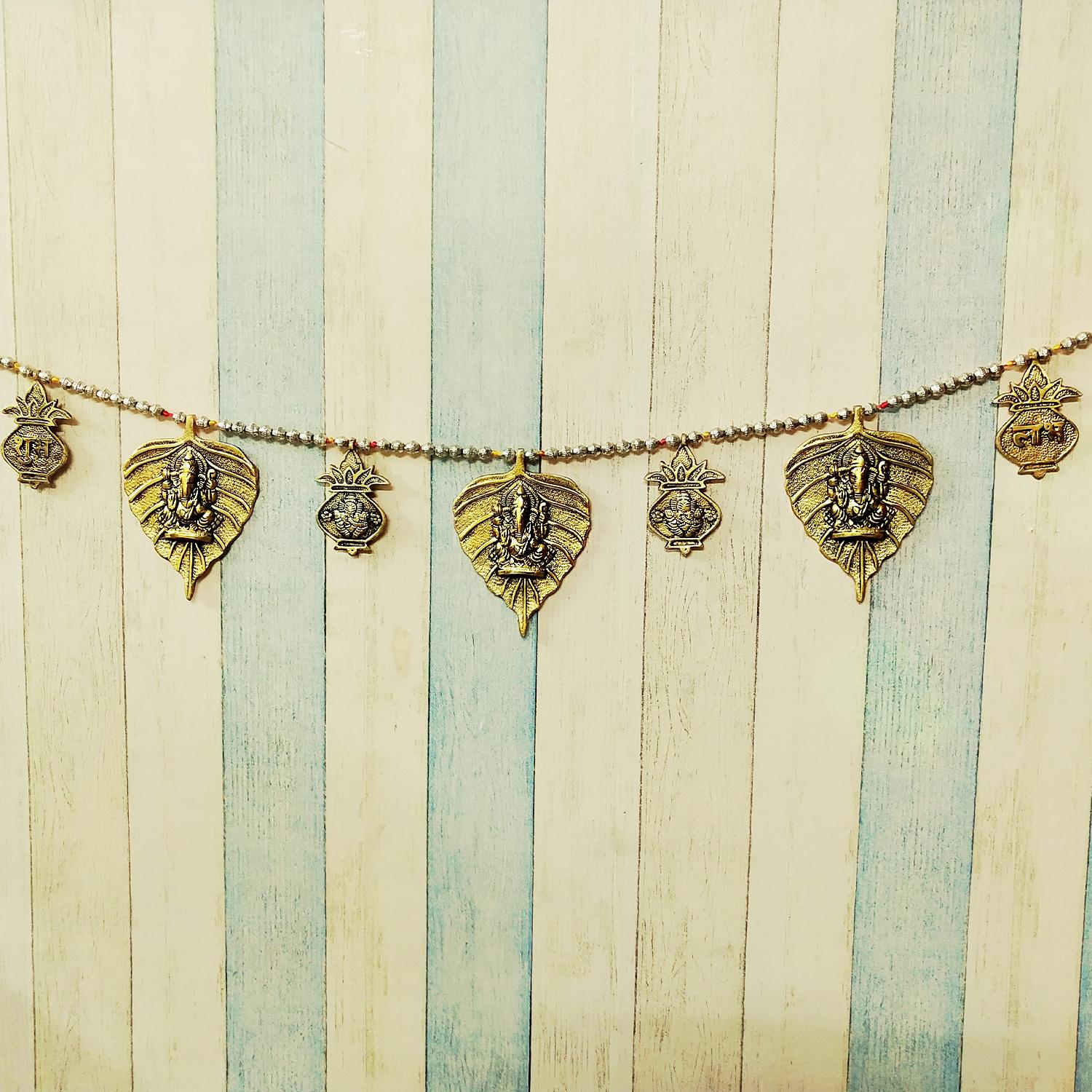 Leaf Antique Metal Ganesha  Bandarwal |