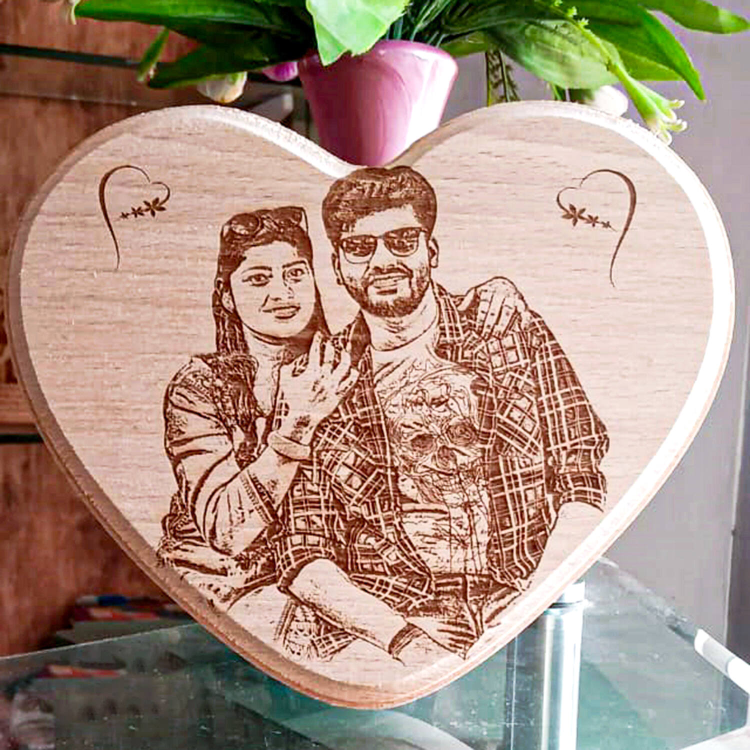 Personalised Heart Shaped Wooden Plaque |