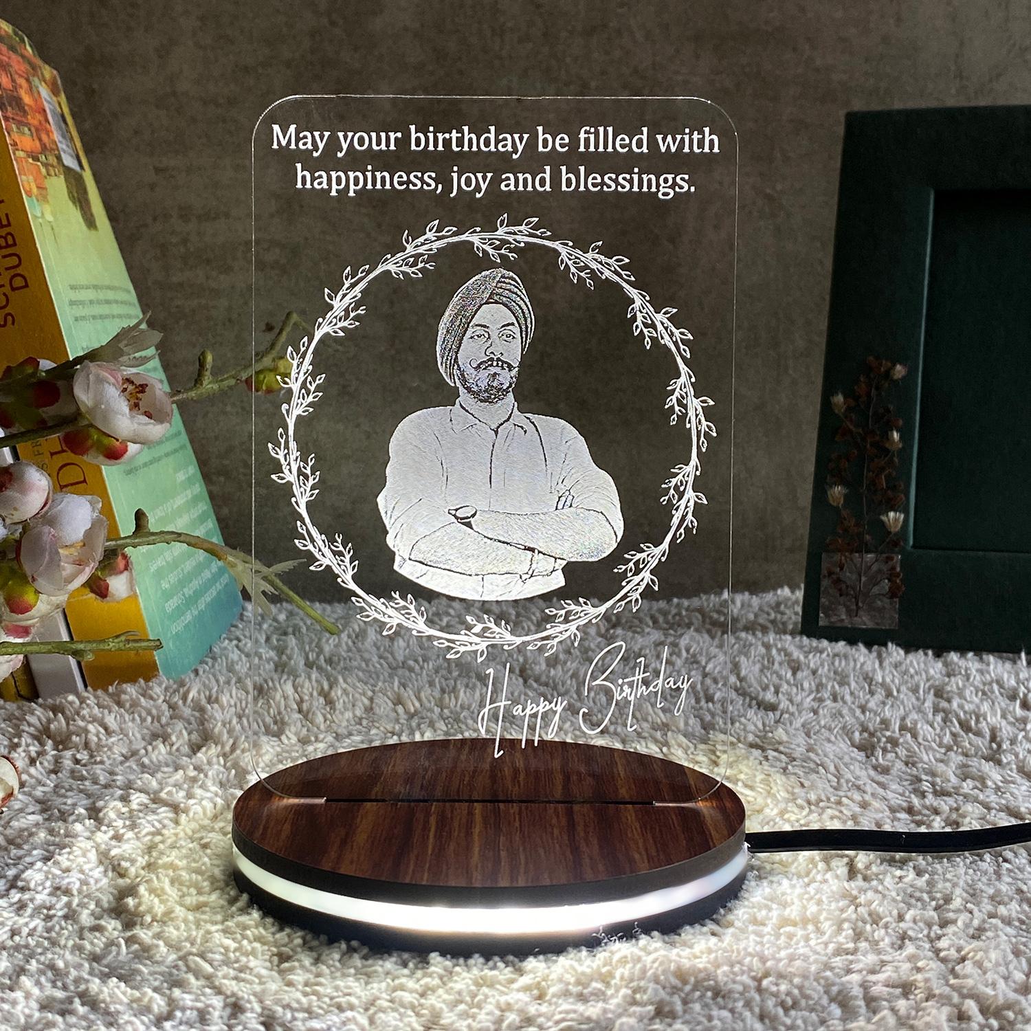 Charming LED Engraved Lamp Gift |
