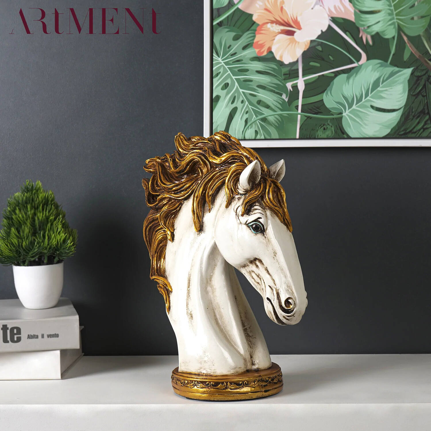 Stallion Manifesting Golden Table Decor |